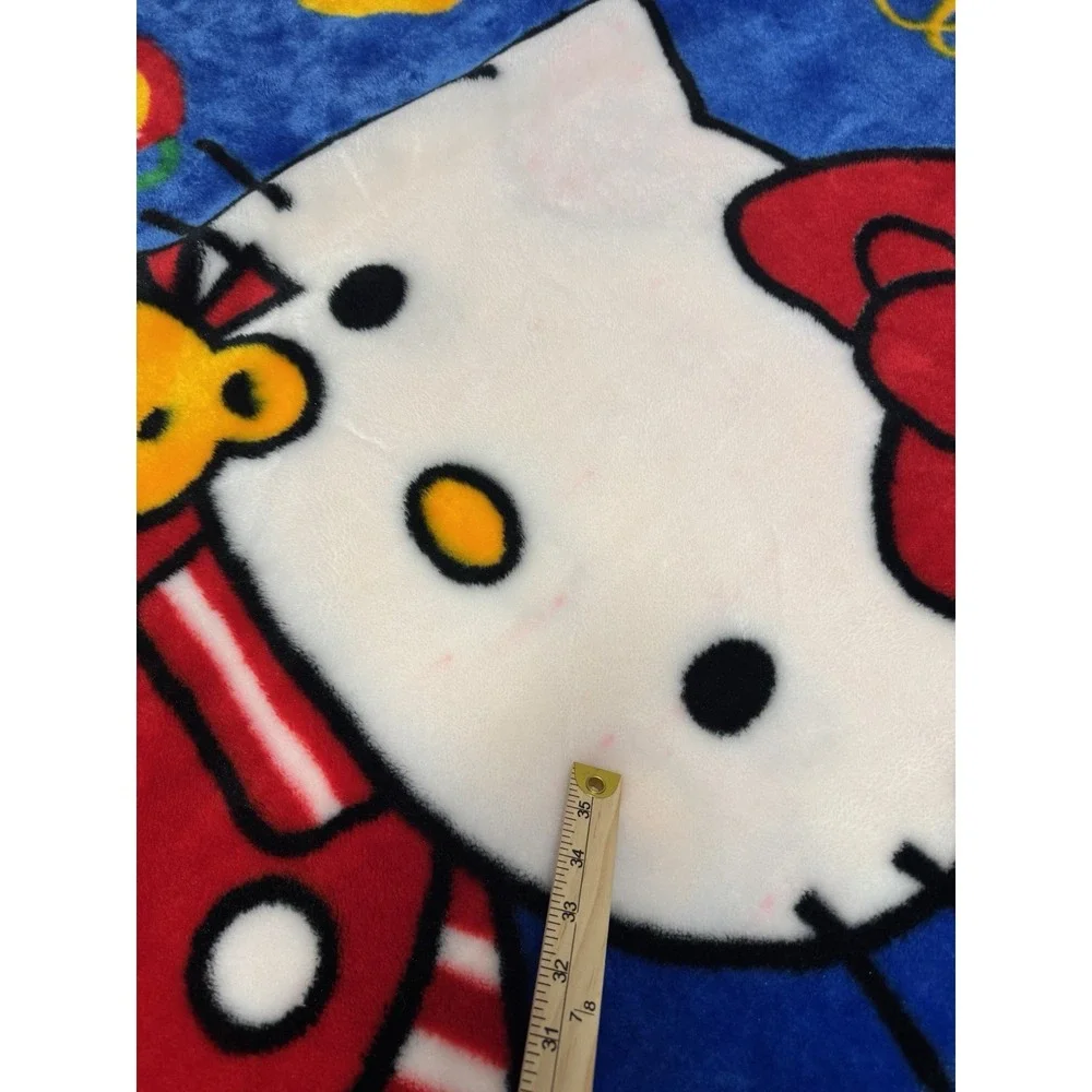 Vintage 90s Sanrio Hello Kitty Throw Plush‎ Blanket Tapestry Wall Hanging Japan